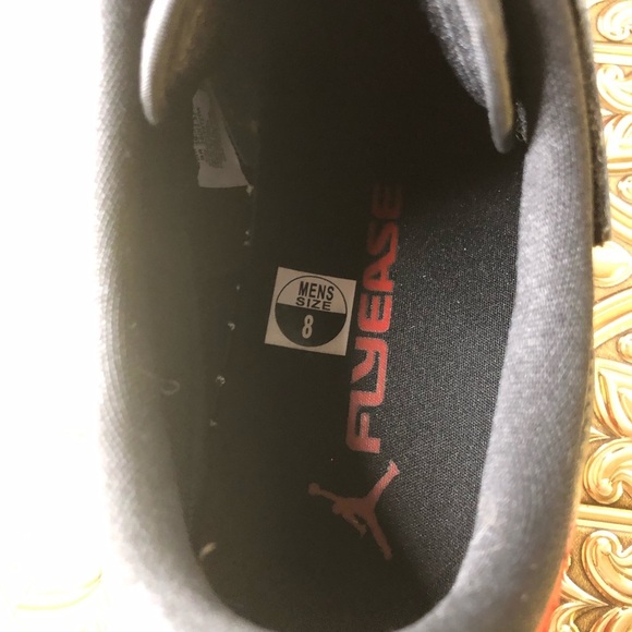 NIKE AIR JORDAN 1 LOW FLYEASE (GS) Jordan Black and Red Sneakers Men’s size 8 - Picture 14 of 16